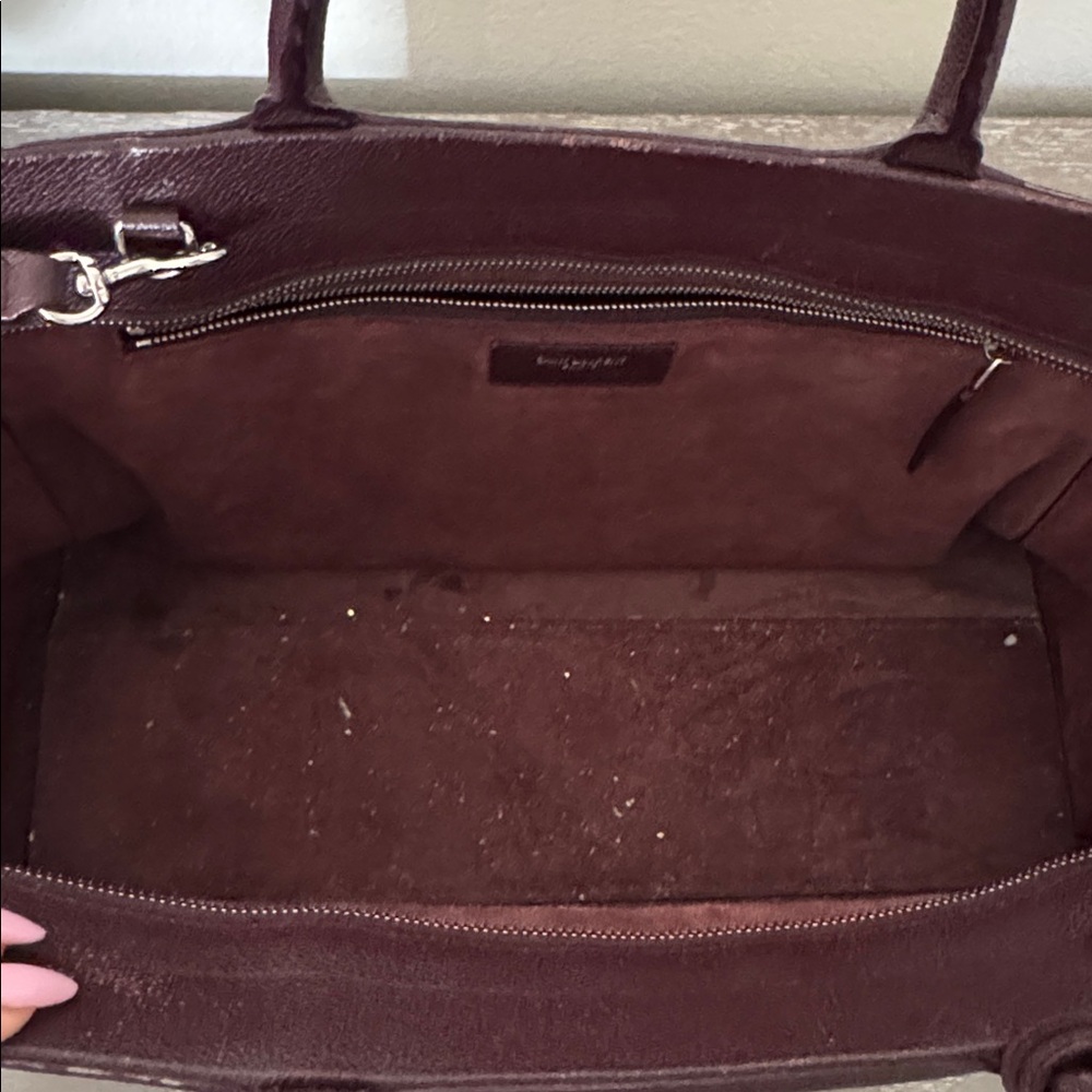 Saint Laurent Deep Burgundy Leather Handbag - Picture 5 of 7